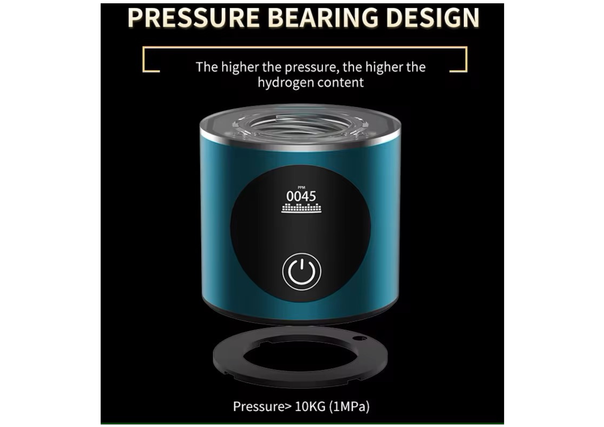 H8 Hydrogen Vandflaske - m. Oled Display