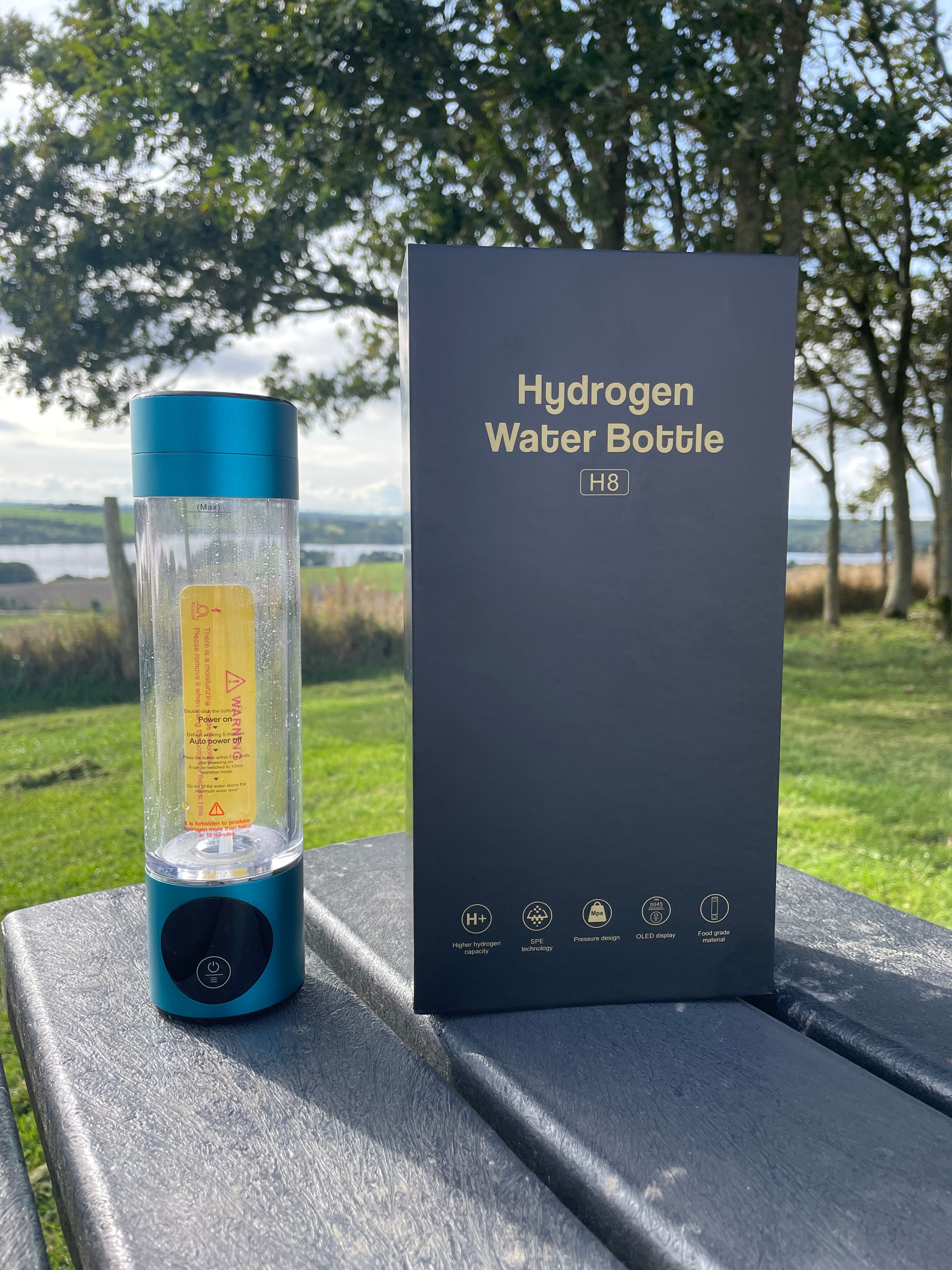 H8 Hydrogen Vandflaske - m. Oled Display